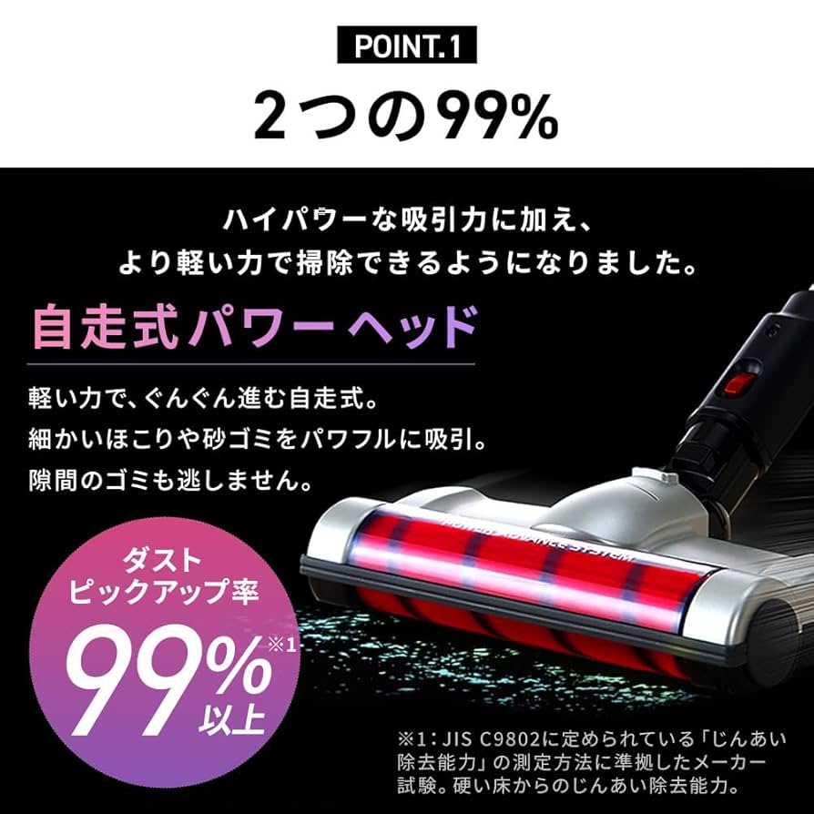 自走式パワーヘッド搭載のコードレスサイクロン掃除機（2000mAh） 楽天市場】コードレス掃除機 LEDライト 自走式パワーヘッド HEPA