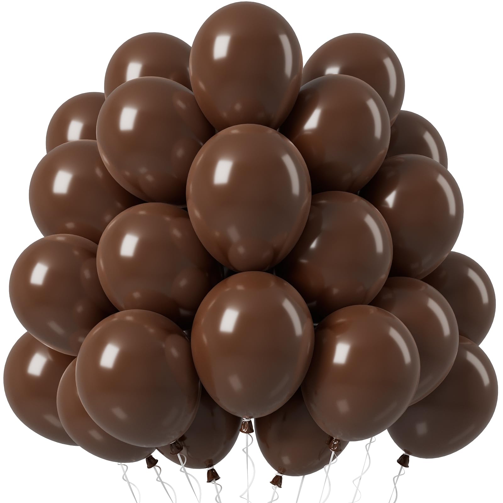 Jobkoo Brown Balloons 12 Inch, Dark Brown Coffee Neutral Latex Balloon