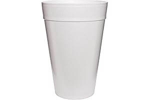 Dart White Foam Cups with Lids: 32 oz, Perfect for Hot and...
