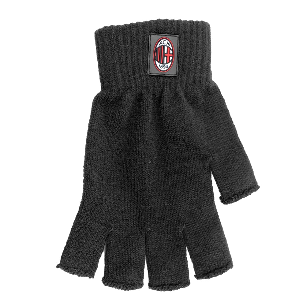 Ac Milan Guanti a Maglia Mezze Dita Prodotto Ufficiale Official Merchandising