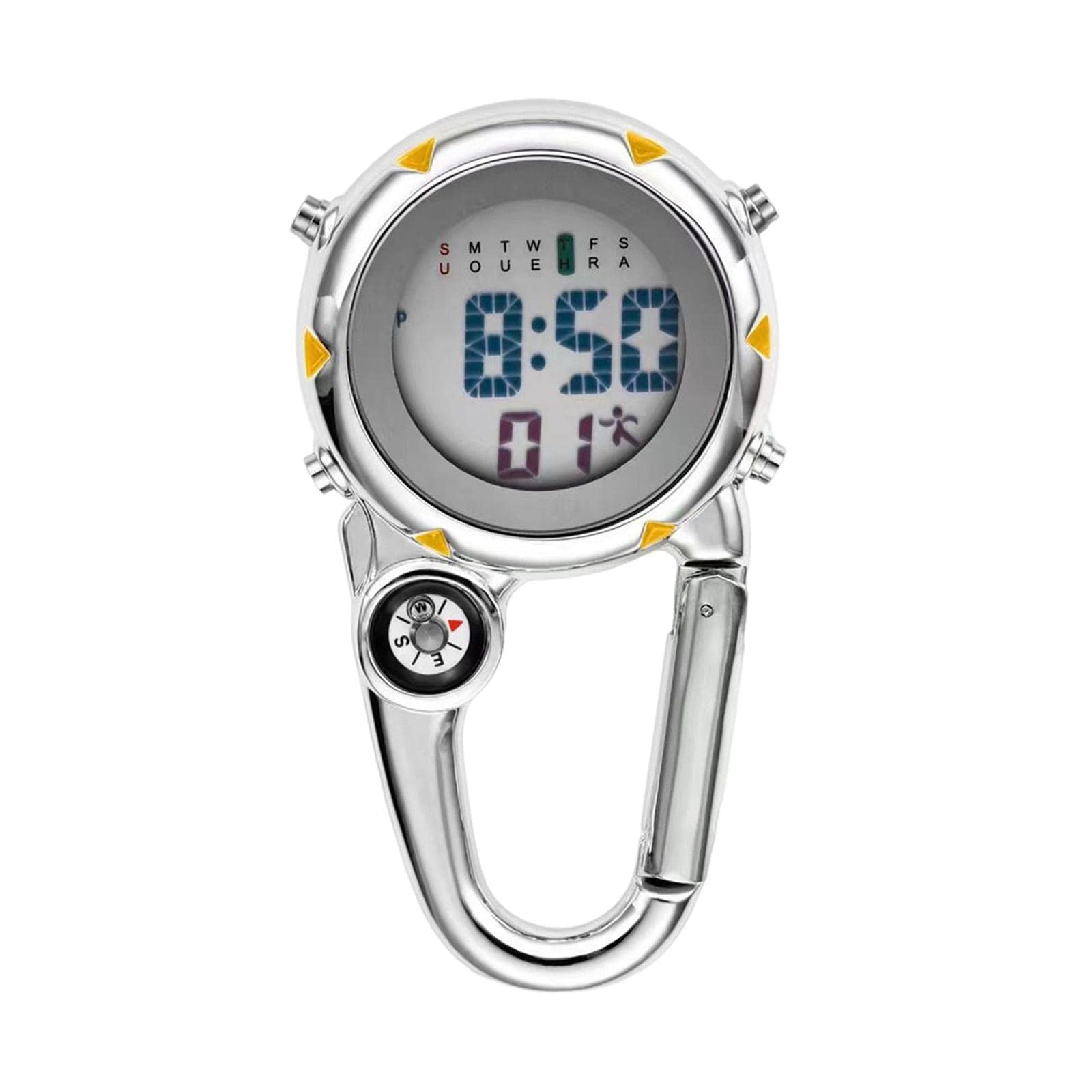 Meadawgs® Digital Carabiner Watch Clip Uni Pocket Watch Luminous for Outdoor Sports Yellow|Sporting Goods | Outdoor Sports |Carabiners & Hardware|1 Piece Carabiner Watch-image-28