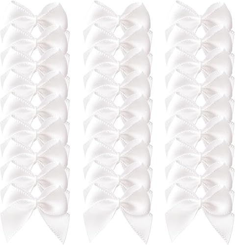 Miniatura 10 de Micomon 50 mini lazos de satén de 1.6 pulgadas para manualidades, pequeños lazos verdes para decoración de Navidad (1.6 pulgadas, verde)