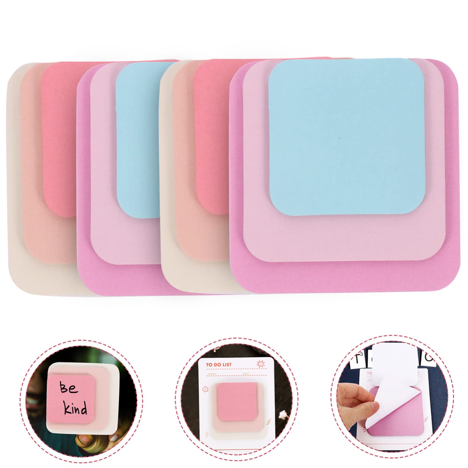 STOBOK 16stücke Sticky Tabs Memo Pads Kreative Notizaufkleber Selbstklebende Memo-sticker Für Schule Und Büro Stilvolle Und Dekorative Haftnotizen Für Studenten Und Lehrer