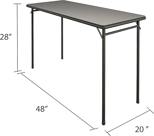 Miniatura 3 de COSCO 20" x 48" Vinyl Top Folding Table, Black Negro -,Lino añejado,https://www.amazon.com/dp/undefined