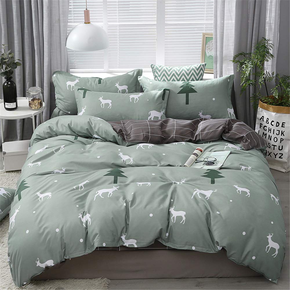 Set Biancheria Da Letto 3 Pezzi Asino Neve Stampa 3D | Copripiumino Microfibra Doppia 200x200 Cm Con 2 Federe Morbide E Leggere
