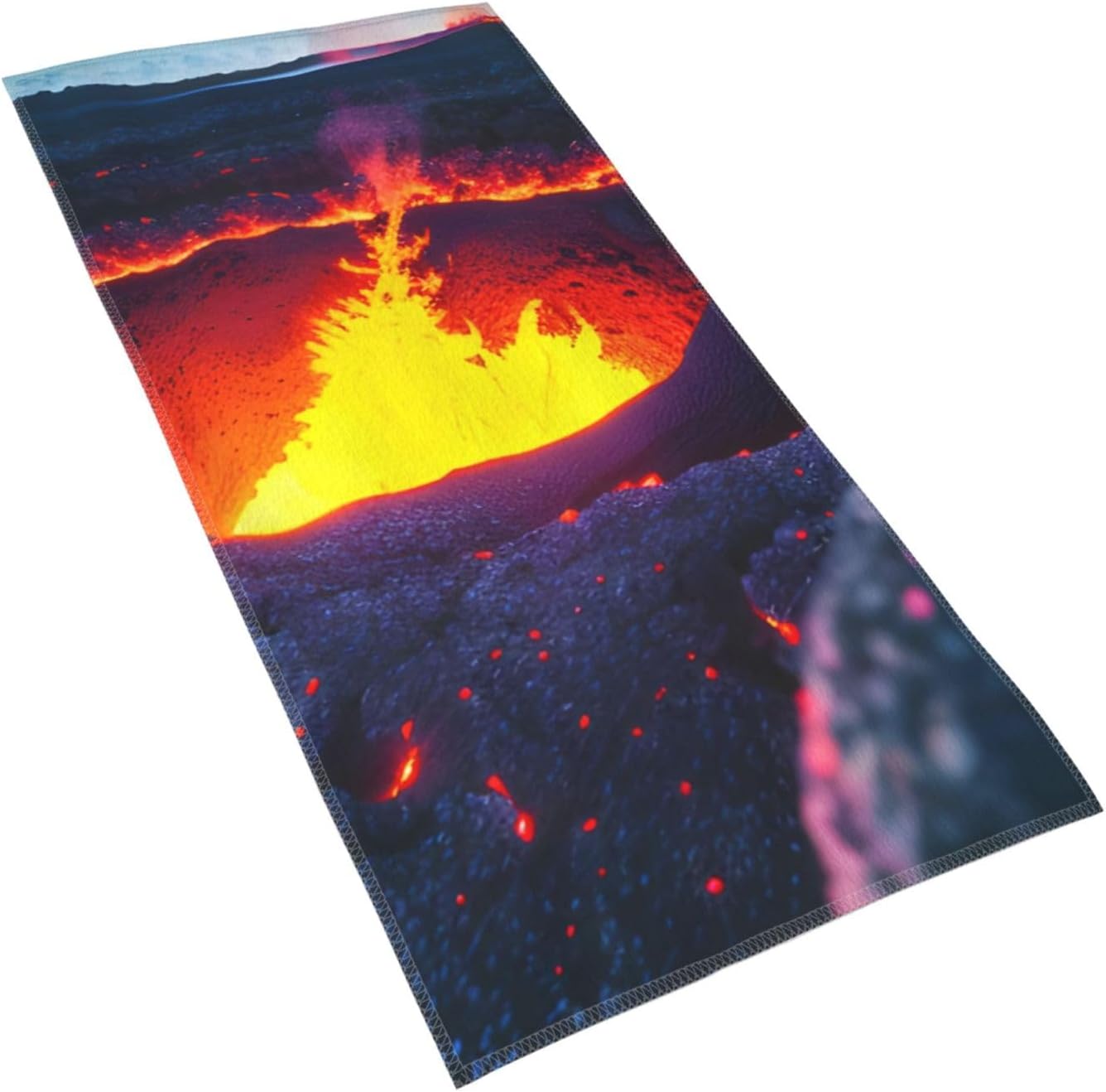 Kilauea Volcano Print Hand Towels for Kitchen, Decorative Bathroom Towels Decor Farmhouse Cute for Men Women Gifts