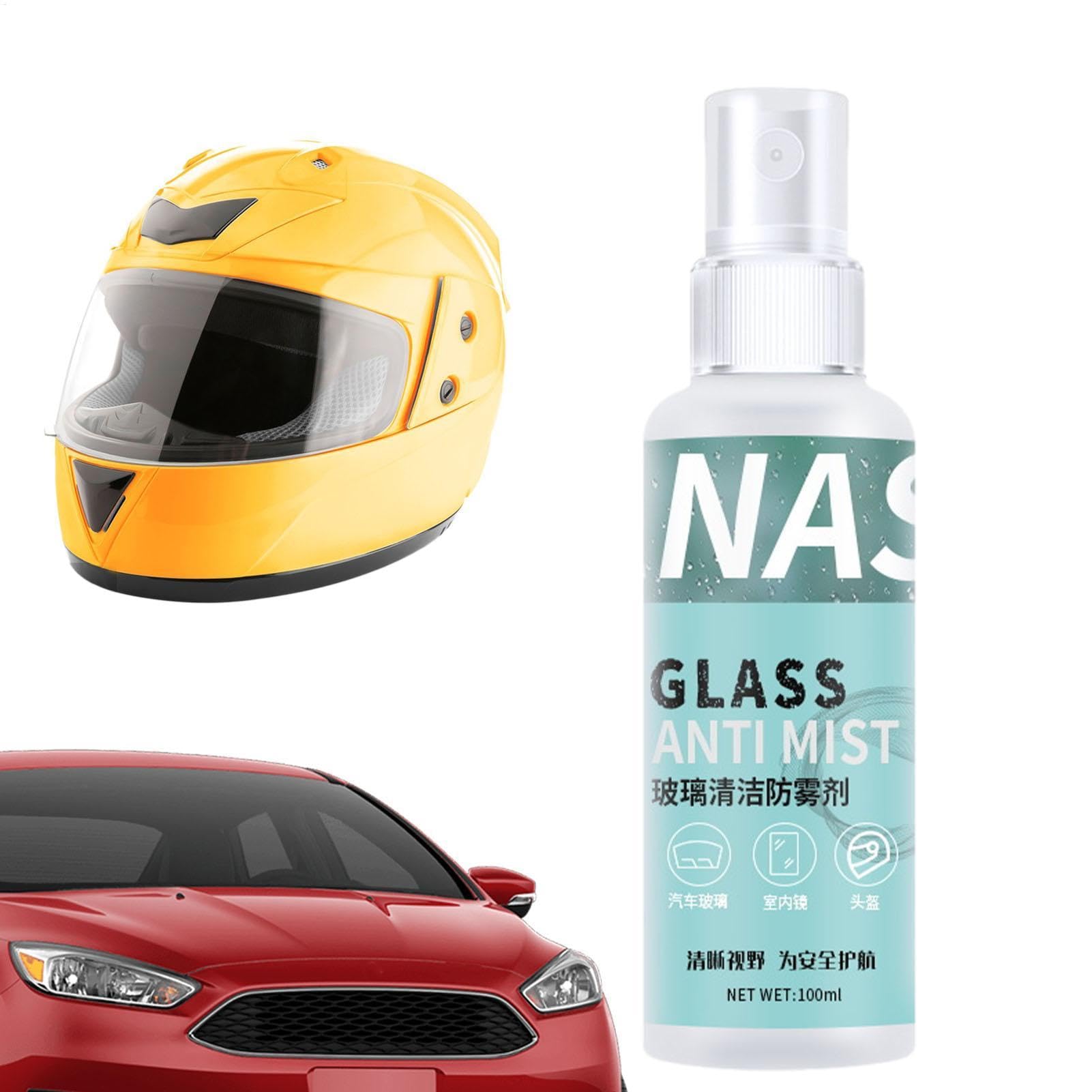 100ml Auto Antibeschlag Sprühmitte, Anti Beschlag Spray Helm Visier, Motorradhelm Anti Beschlag Spray, Für Schwimmbrillen, Brillen, Windschutzscheiben, Motorradhelm-Visiere