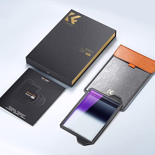 Miniatura 9 de K&F Concept Filtro de lente ND GND8 (3 paradas) de 3.937 x 5.906 in, revestimiento de 36 capas, filtro de densidad neutra graduado duro para lente