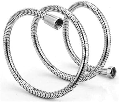 THEME Braided Thin Double Clamp Chromed Luxury Looking Spiral - 360 Degree Rotating Brass Nut with Anti-Twist Feature
