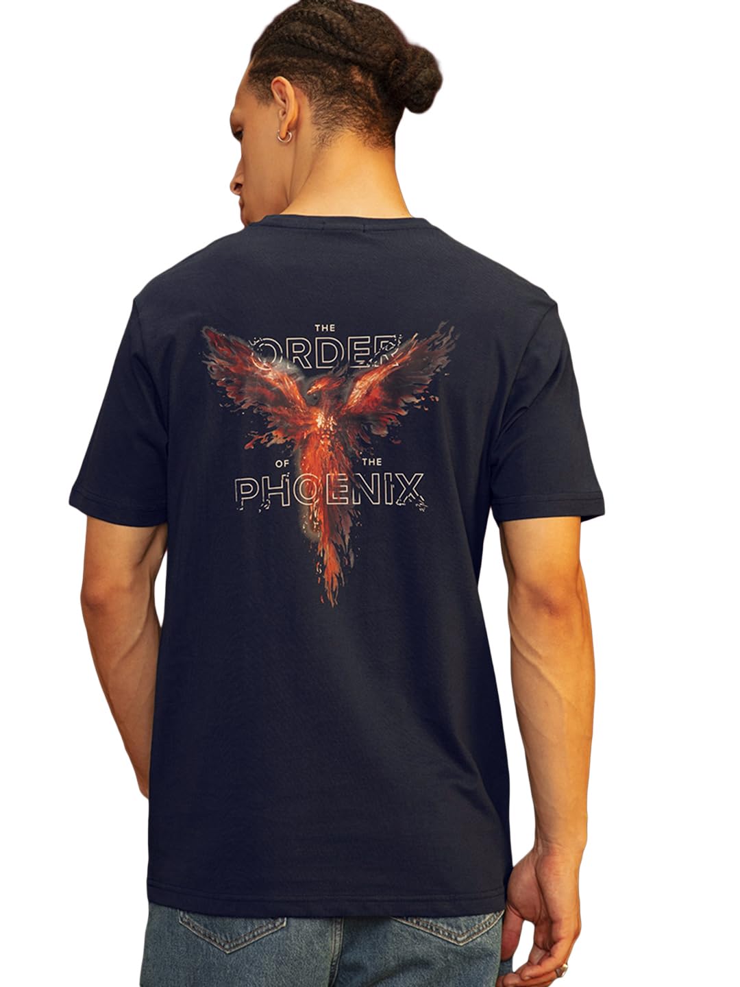 X Harry Potter Men's Cotton Jersey Graphic Print Regular Fit Half Sleeve Round Neck T-Shirt | Tshirt for Man | Tshirt for Men Cotton | Tshirts for Men Stylish | Casual Wear | Street Wear