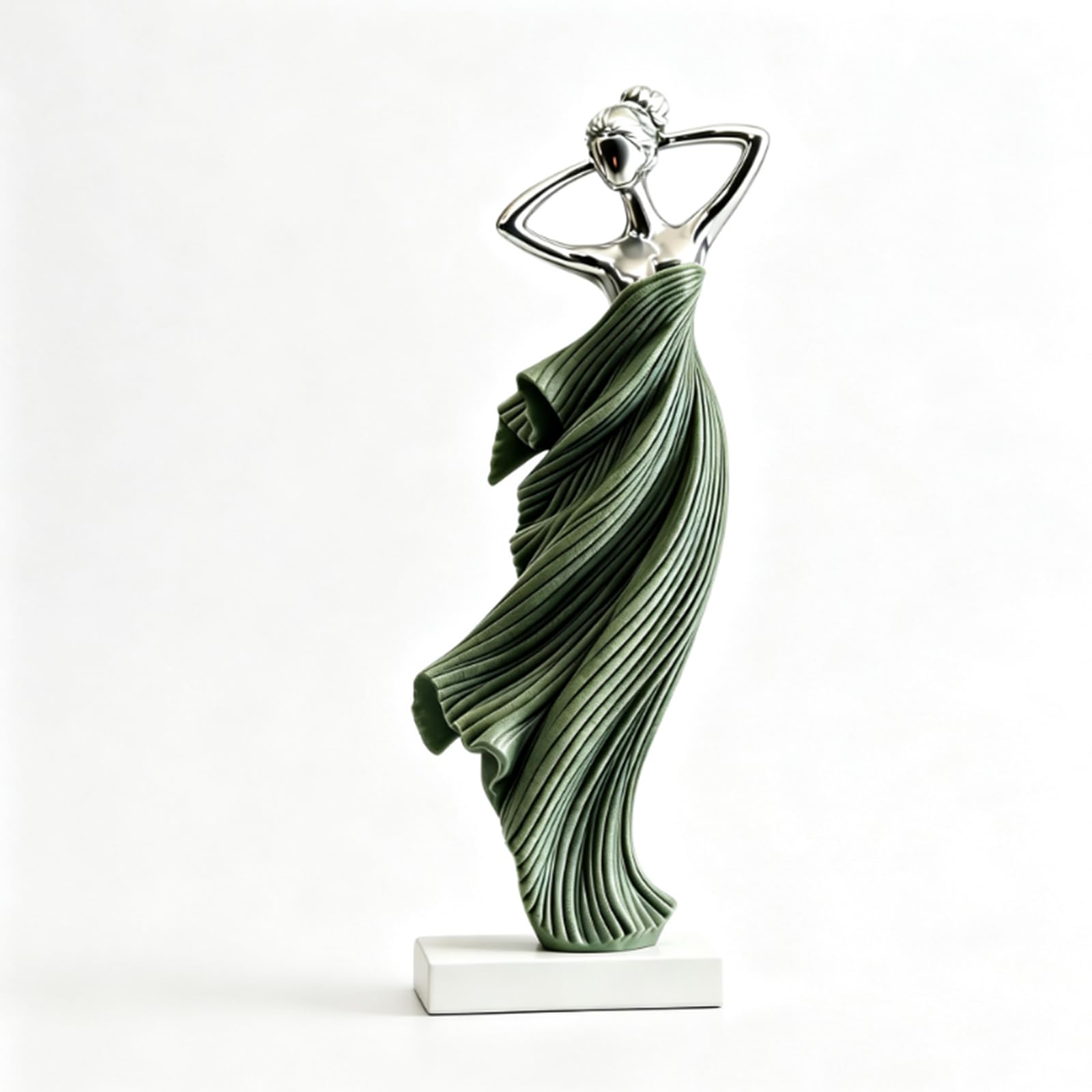Hhhxkkuu Elegant Abstract Dancing Lady Figurine Minimalist Art Sculpture
