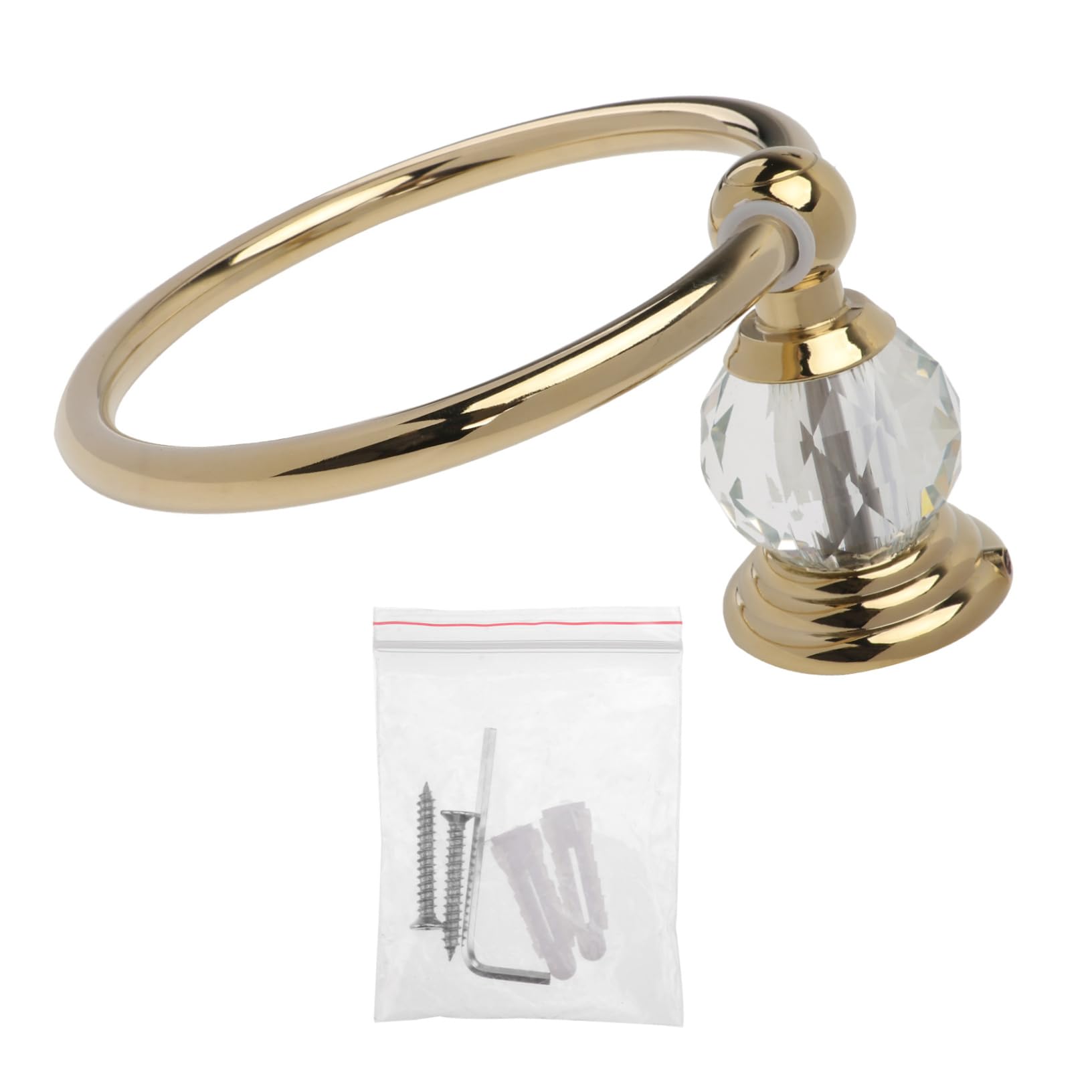 Anello Portasciugamani da Parete Bagno Rotondo Oro | Acciaio Inossidabile Elegante Semplice ed Retro Stile e Cucina Bagno