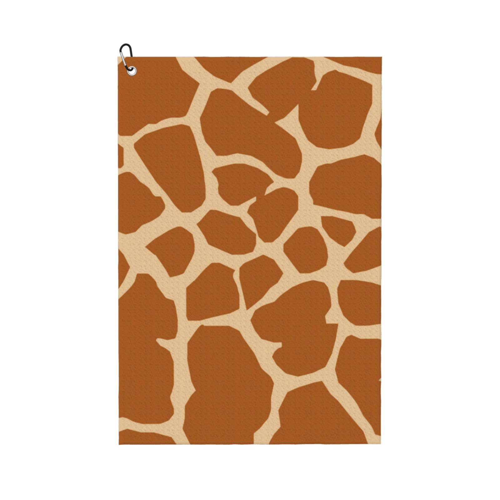 Hnnkloy Giraffe Giraffe, 16x24 in Portable Waffle Golf Towels with Carabiner Clip for Golf Bag