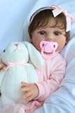 SCOM Realistic Reborn Baby Dolls - 18 Inch Real Life Doll Girl with Hair, Silicone Baby with Anatomically Correct, Newborn Lifelike Weighted Toddler with Full Body Vinyl for Ages 3+ Gift