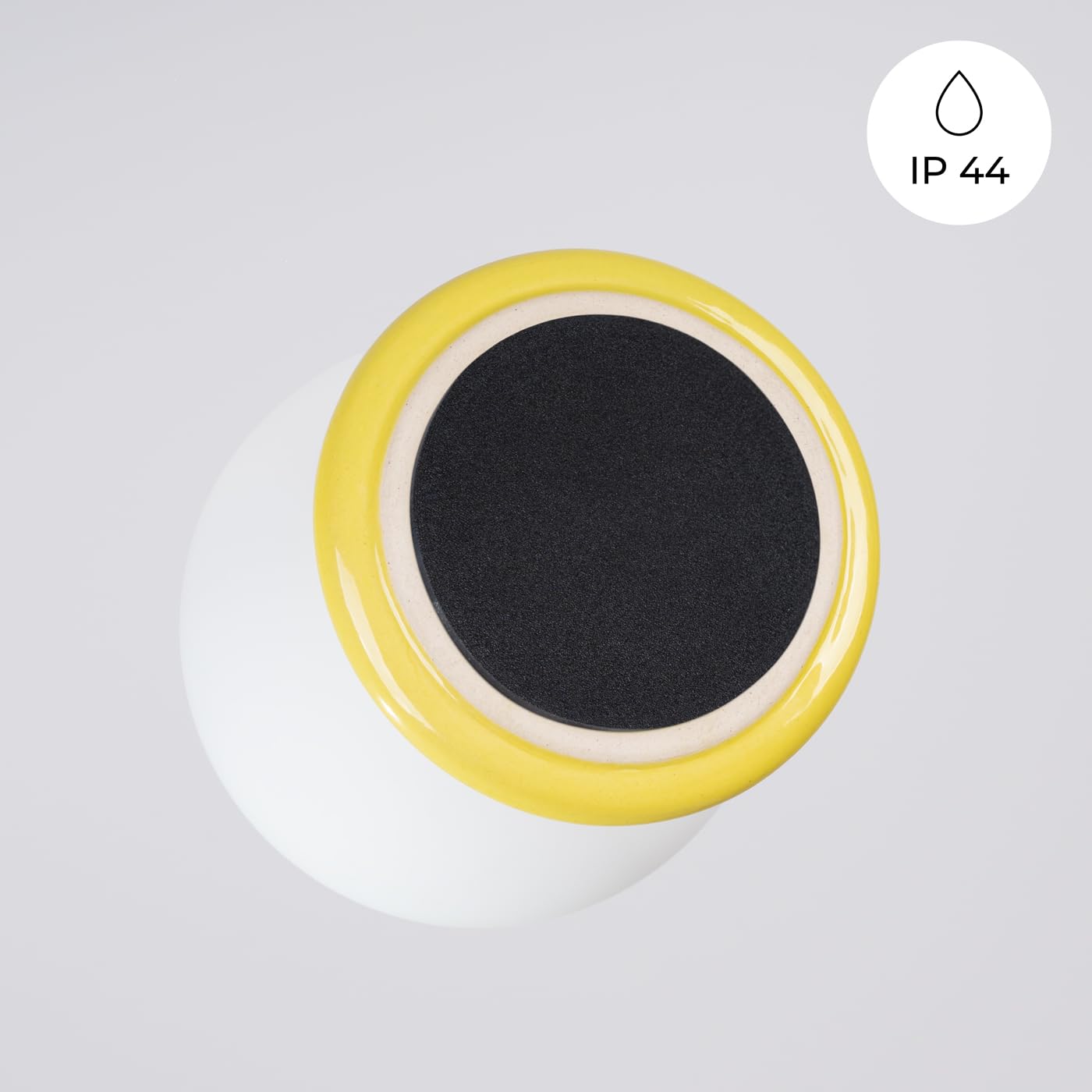 SOLLUX lighting Applique da Interno - Lampada da Parete Ceramica Smaltata Vetro - 1 Paralume - Lampada LED Lampadina - Giallo Zori
