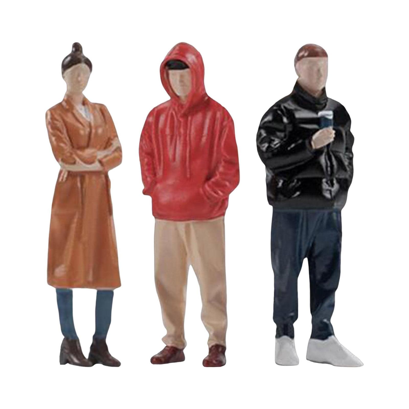 Figurines Échelle 1:32 Matériaux en Résine Robuste Décoration de la Maison Dioramas Peint Miniature Pour Maison de Poupée Accessoires 3 Pièces