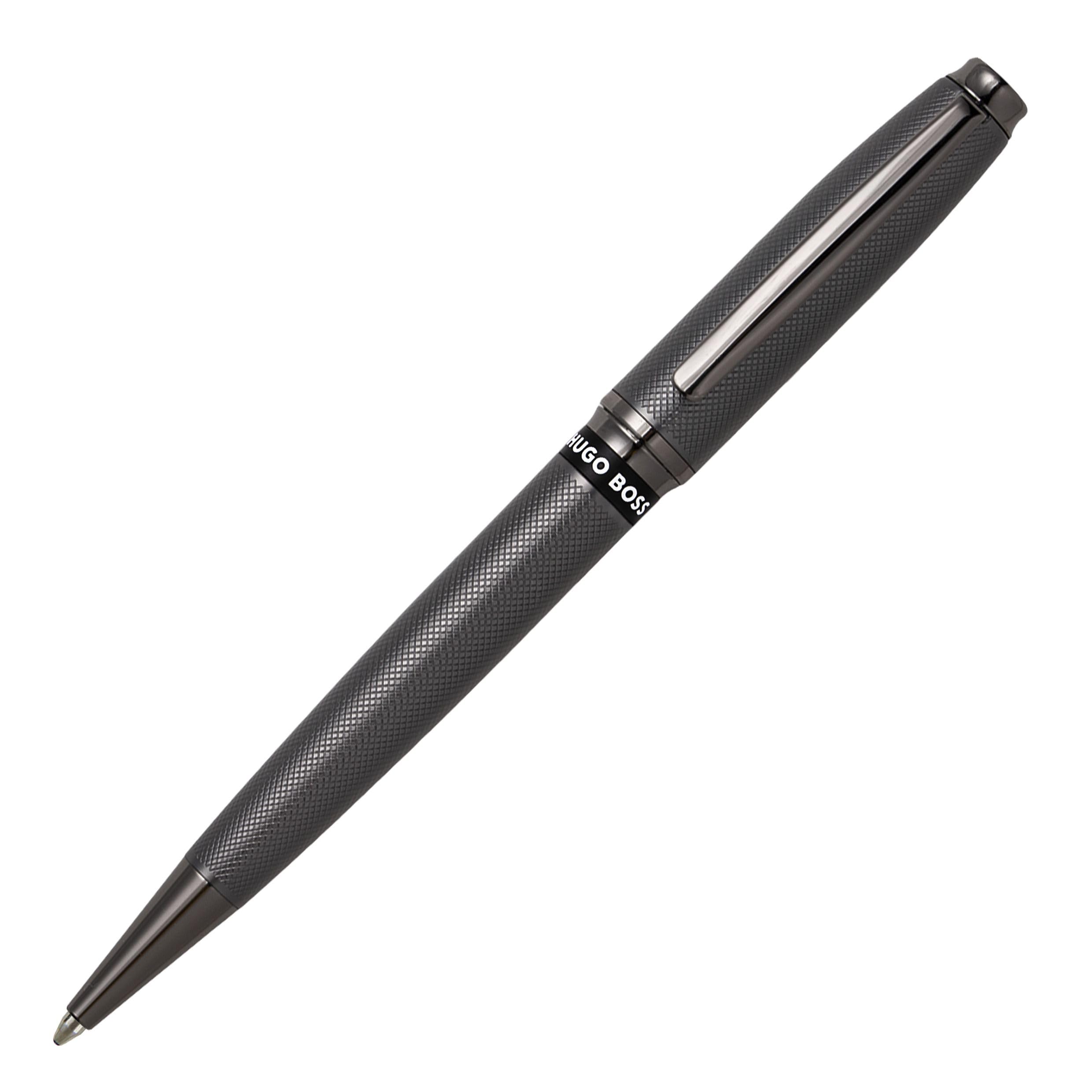 Hugo Boss Stream długopis z mosiądzu w kolorze pistoletu, długość: 14,5 cm, kolor wkładu: niebieski, HSW3784D