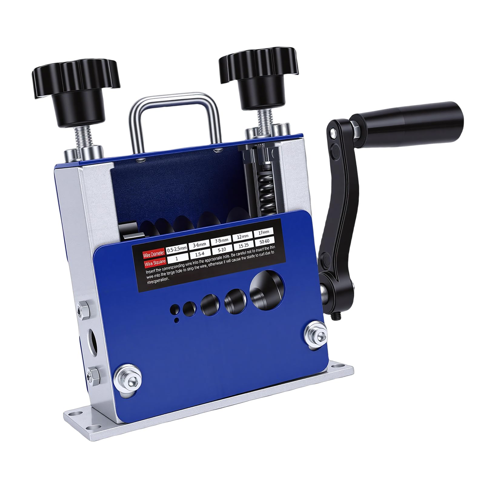 Sorandy Máquina Peladora de Cables, Procesamiento de Múltiples Cables, Manivela de Ajustable o Pelador de Eléctricos Accionado por Taladro con 6 Orificios de 3,5Mm, 7Mm, 9Mm, 12Mm y