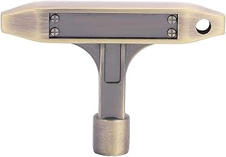 Shanrya Tecla de tambor, boa textura longo tempo uso suave tambor tecla de sintonização, para tambor de tambor (bronze)