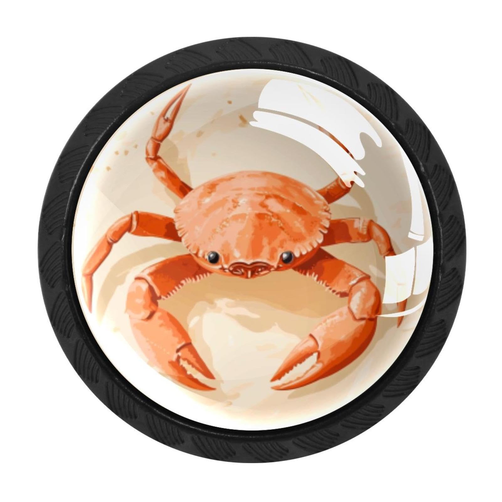 CHENZZZZ 4 Pack Black Crab (2) Kitchen Handles, Cabinet Pulls Hardware for Cupboard Drawer Knobs Dresser Pulls