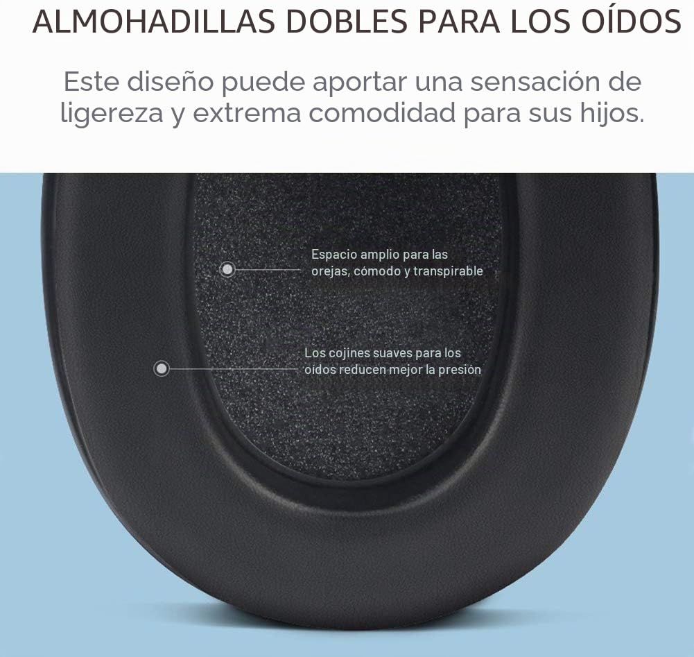 Lookka Proteccion Auditiva Niños, Con Diadema Ajustable, Compacto y Plegable Protectores Auditivos Ruido para Estudiar para Bebé Nené Infante