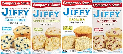 Paquete de 4 Muffins Mix Arándano, Manzana Canela, Plátano y Frambuesa.