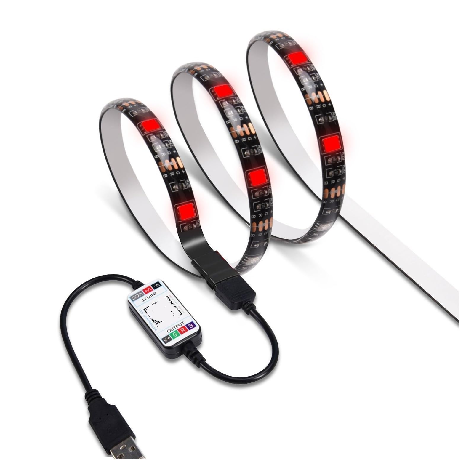 5 m TV Bluetooth APP Sterowane USB TV Światło tła z czujnikiem muzycznym 5 V Inteligentne sterowanie RGB Klej Taśma świetlna (rozmiar: Klej Bluetooth)
