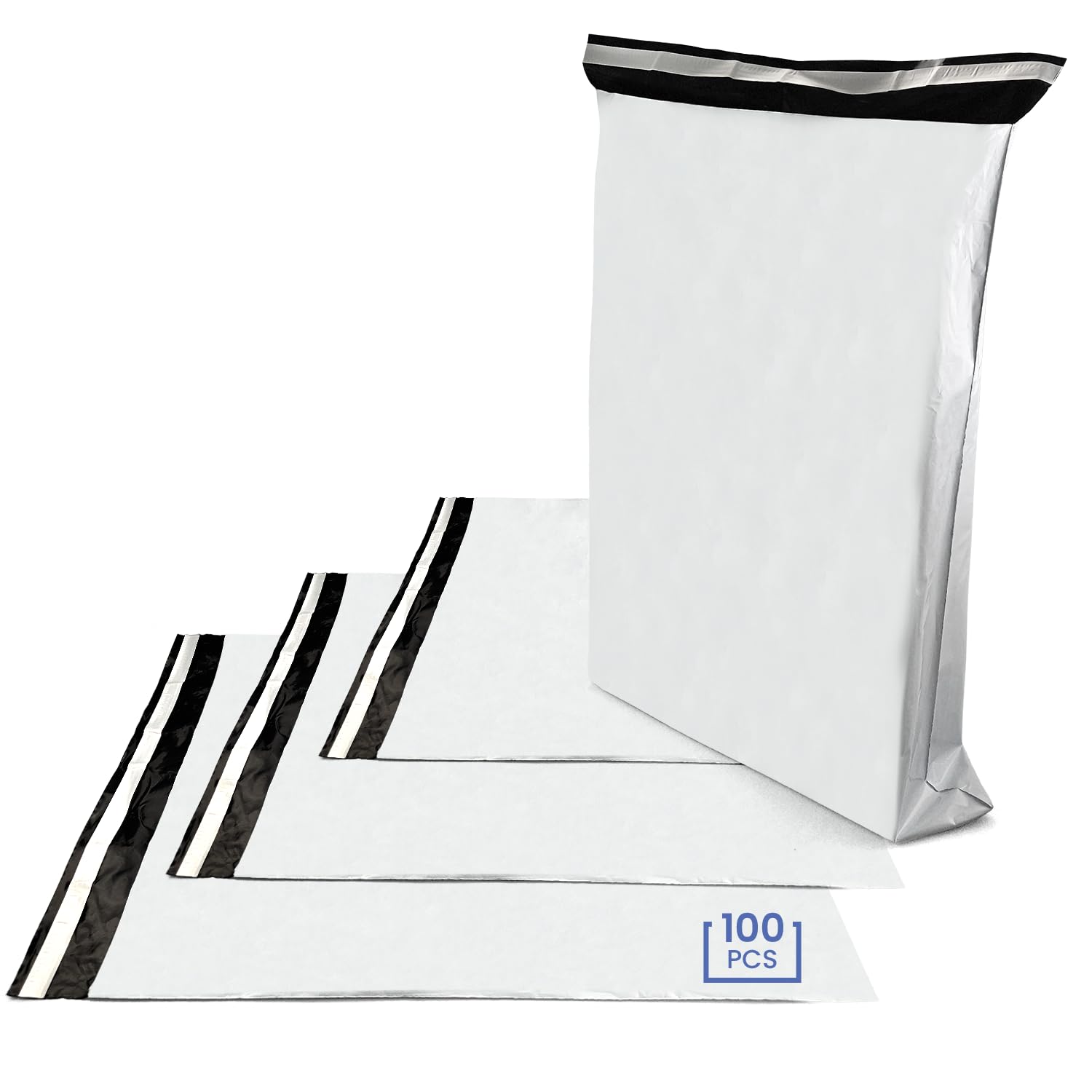 Netuno 100 Pochettes D'expédition 400 X 500 Mm Sac D'expédition En Plastique Pochettes En Film Pour Transport Vêtements Textiles Emballage Colis Enveloppes D'expédition Pochette Envoie Colis - 2