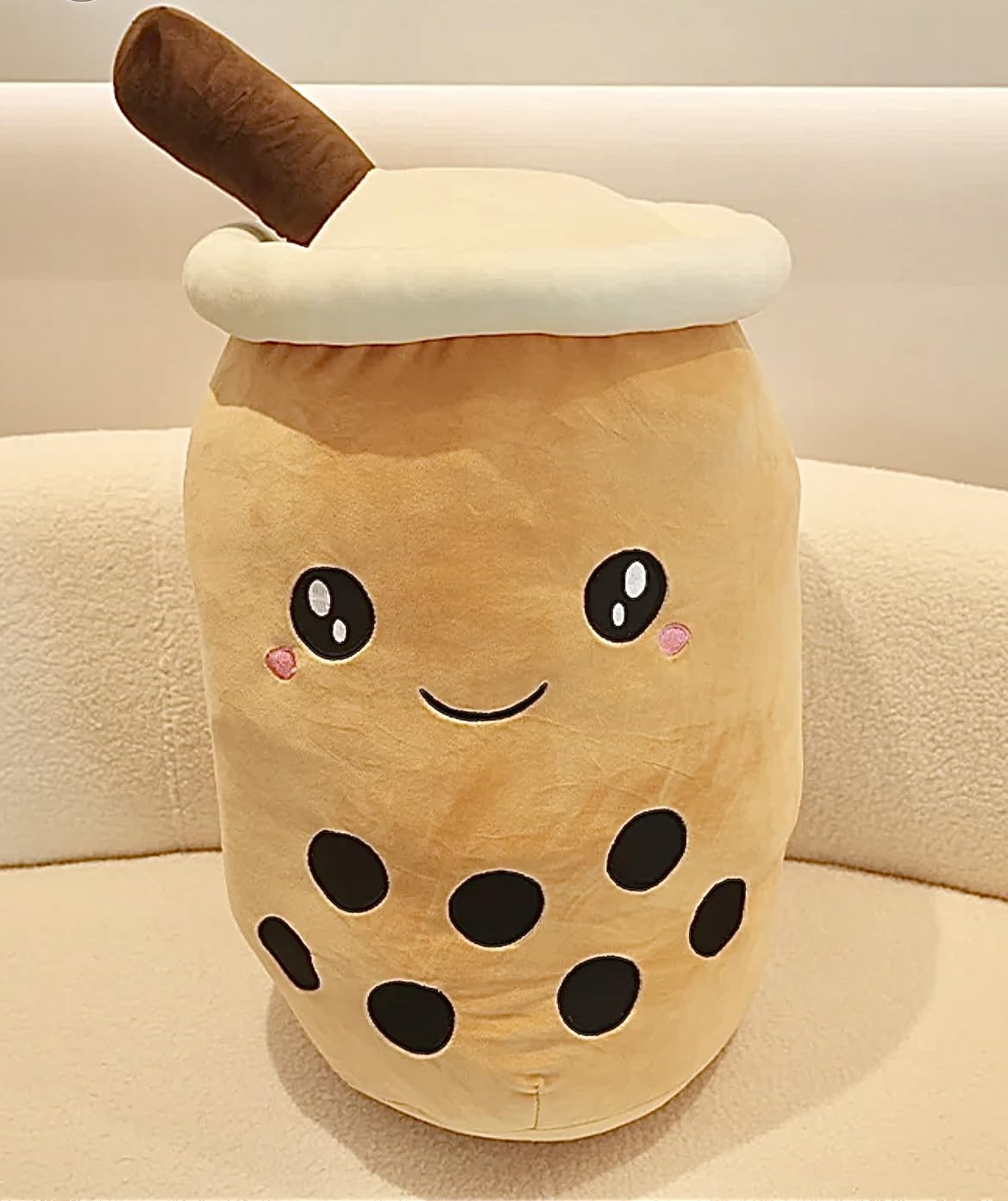 Plush Boba Tea Lifelike Soft Toy, Bubble Pearl Hugging Pillow, Cartoon Plush Back Cushion Gift((Brown-Big Eyes, 35cm/13.7inch) (B0CTCFYYK2) Amazon Price History, Amazon Price Tracker