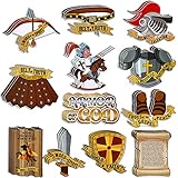 36 Pcs Armor of God Cutouts for Kids Books of The Bible Poster Religious Bulletin Board for Sunday School and Religious Classroom Decorations Children Kids Home Wall Bible Crafts Art Activities