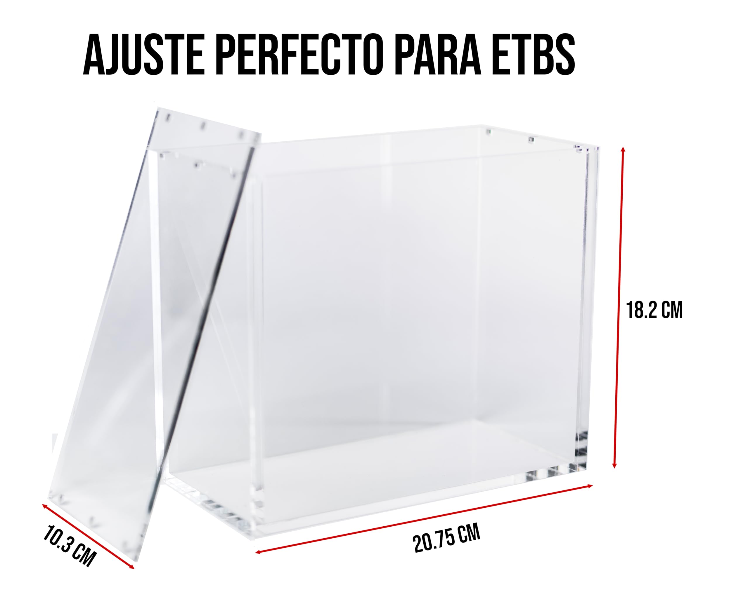FANTASY CLUB | Caja Acrílica para Elite Trainer Box – Acrílico ultra grueso de 8 mm + 5 mm con imanes fuertes y protección UV del 99+ % | Eleva tu colección sellada y conserva tus ETB impecables