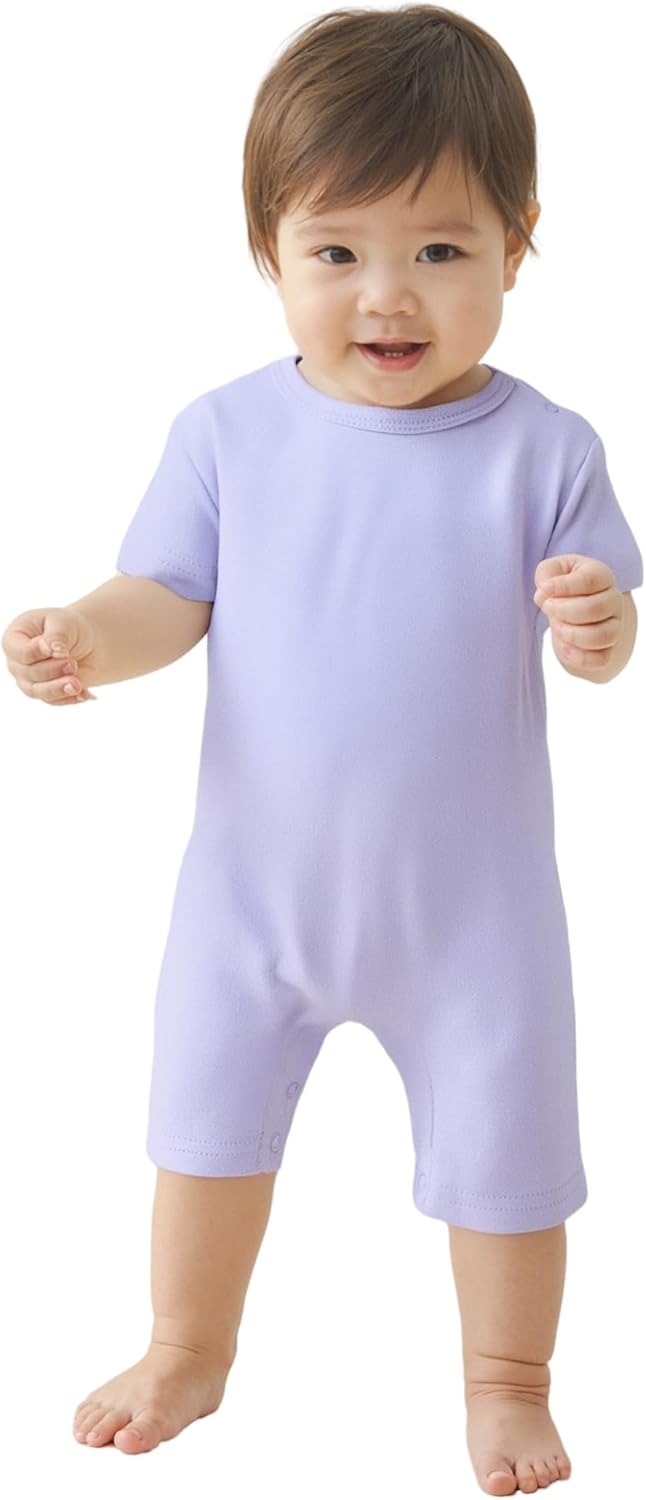 Newborn Short Sleeve Romper Solid Jumpsuit 100% Cotton Infant Clothes Baby One-Piece Outfit 0-12 Months