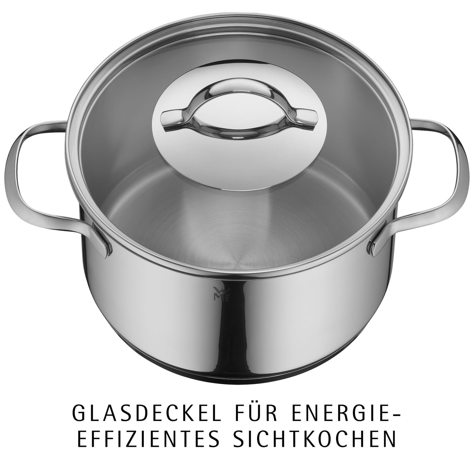 WMF Provence Plus Topfset Induktion 4-teilig, Kochtopf Set mit Glasdeckel, Cromargan Edelstahl poliert, Töpfe Set unbeschichtet