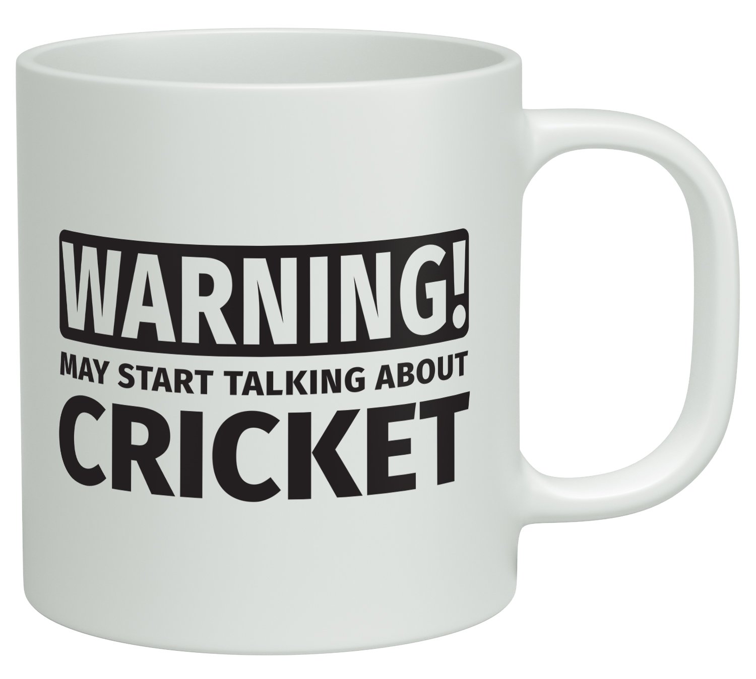 Shopagift White Warning May Start Talking About Cricket 10Oz Novelty Gift Mug Cup