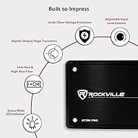 Vista 5 de Rockville ATOM P60 - Amplificador de voltaje digital, 4800 W, 2 canales, clase D, certificado Dyno, medidor de voltaje digital, perfecto