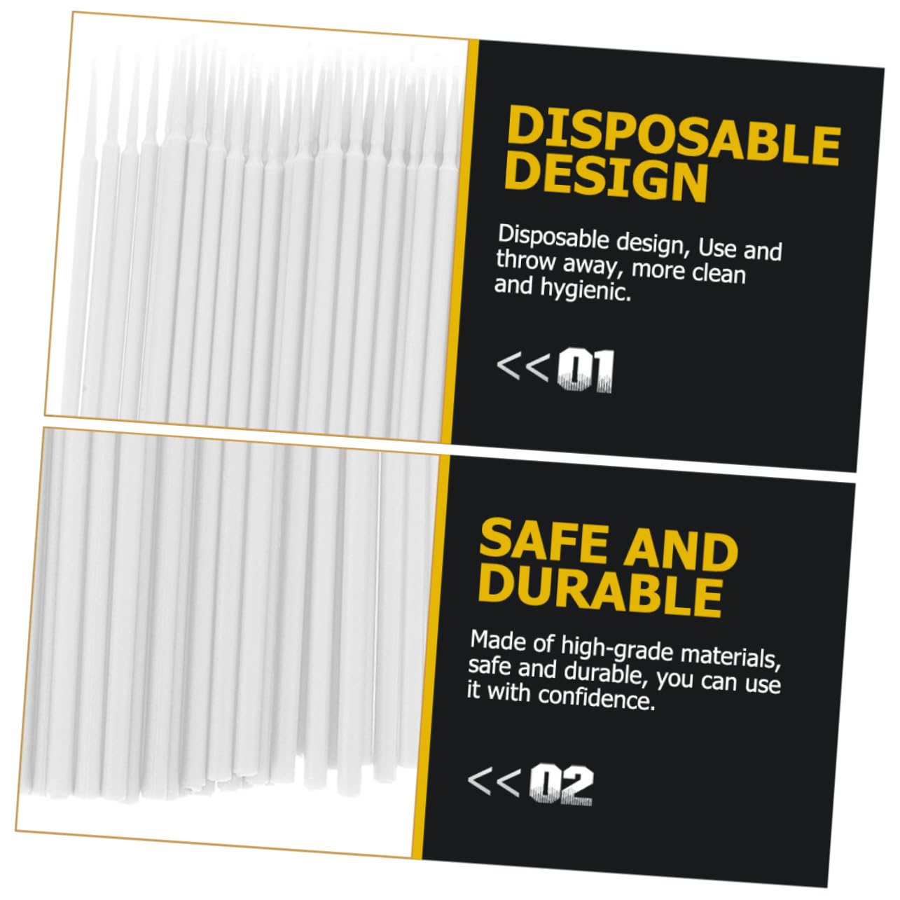 4Packs Multipurpose Beauty Swabs Disposable Applicator Sticks for Makeup Eyelash Extensions and Tattooing Versatile Beauty Accessories for Home and Travel