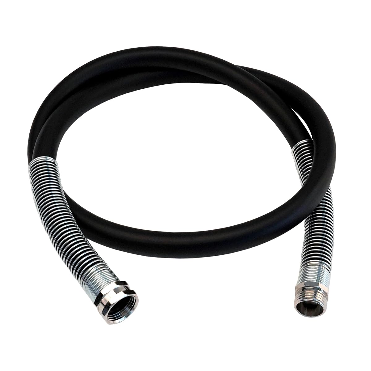 Guitrees 2026 Upgraded Leader Garden Hose 5ft x 5/8", Heavy Duty Short Water Hose, Male to Female Nickel-plated Brass Fittings, Five Layered Braiding, 1000PSI Burst, 300PSI Working (Black)