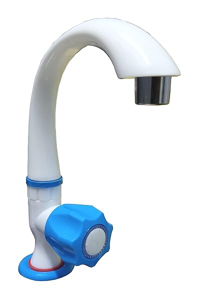 Droptech PVC Swan Neck Tap for Kitchen/Bathroom Wash Basins/faucets (Big Neck) (Blue Shed)