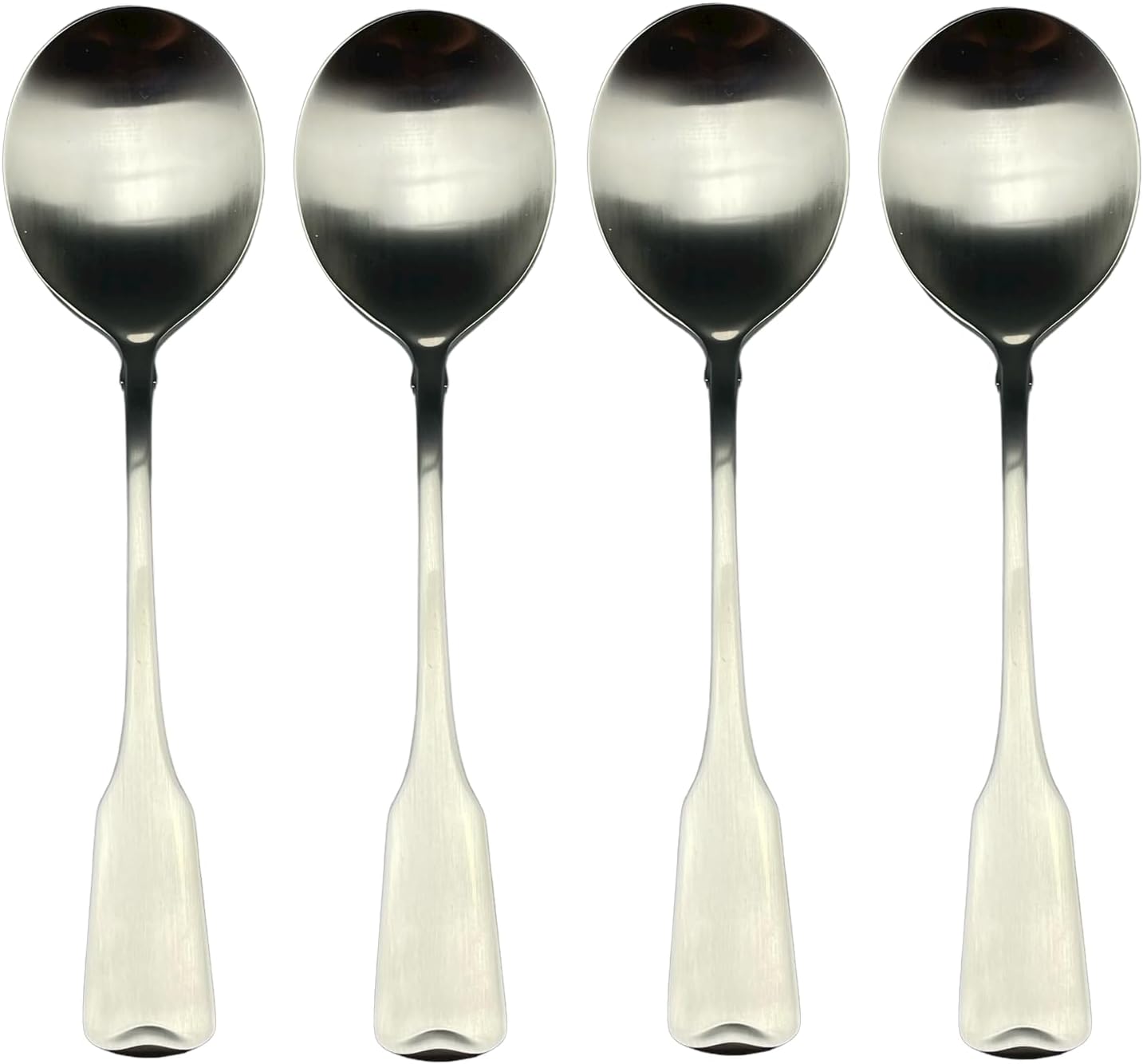 Oneida American Colonial 18/8 Stainless Large Round Gumbo Spoon (Set of Four)