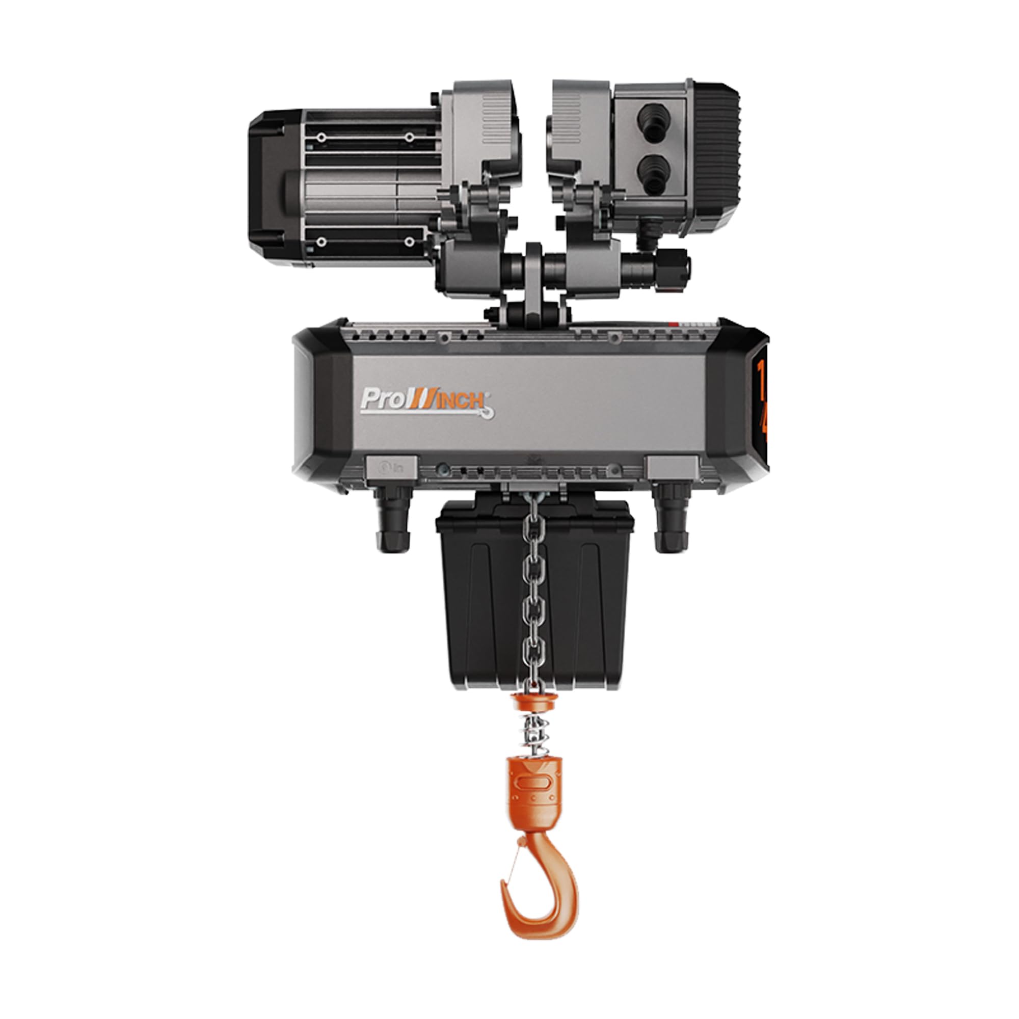 Prowinch 1/4 Ton Electric Chain Hoist with Power Trolley, Featuring 1 Speed Operation, Dual Voltage 208~240V / 440~480V, 3-Phase 60HZ, 13ft G100 Nickel Chain, Designed for Heavy-Duty Applications