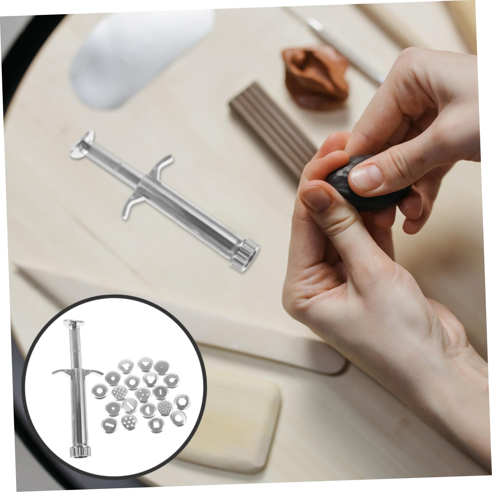 4sätze -extruder-werkzeugen Mit Kreativen Formen Für Töpferkunst Vielseitiger Knetgerät Gestaltung Einzigartiger Skulpturen Und Für -enthusiasten
