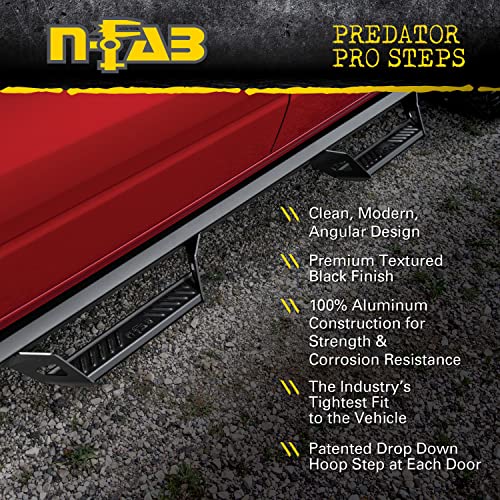 N-Fab Predator Pro Steps | Textured Black, Cab Length | Prd1977Cc-Tx | Fits 2019-2023 Dodge Ram 1500 (New Body Style) Crew Cab All Beds, Srw Gas #TOP3