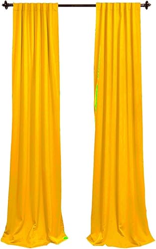 Miniatura 3 de LA Linen paquete de dos telones de popelina con poliéster de 96 pulgadas de alto x 58 pulgadas de ancho. Fabricado en Estados Unidos.