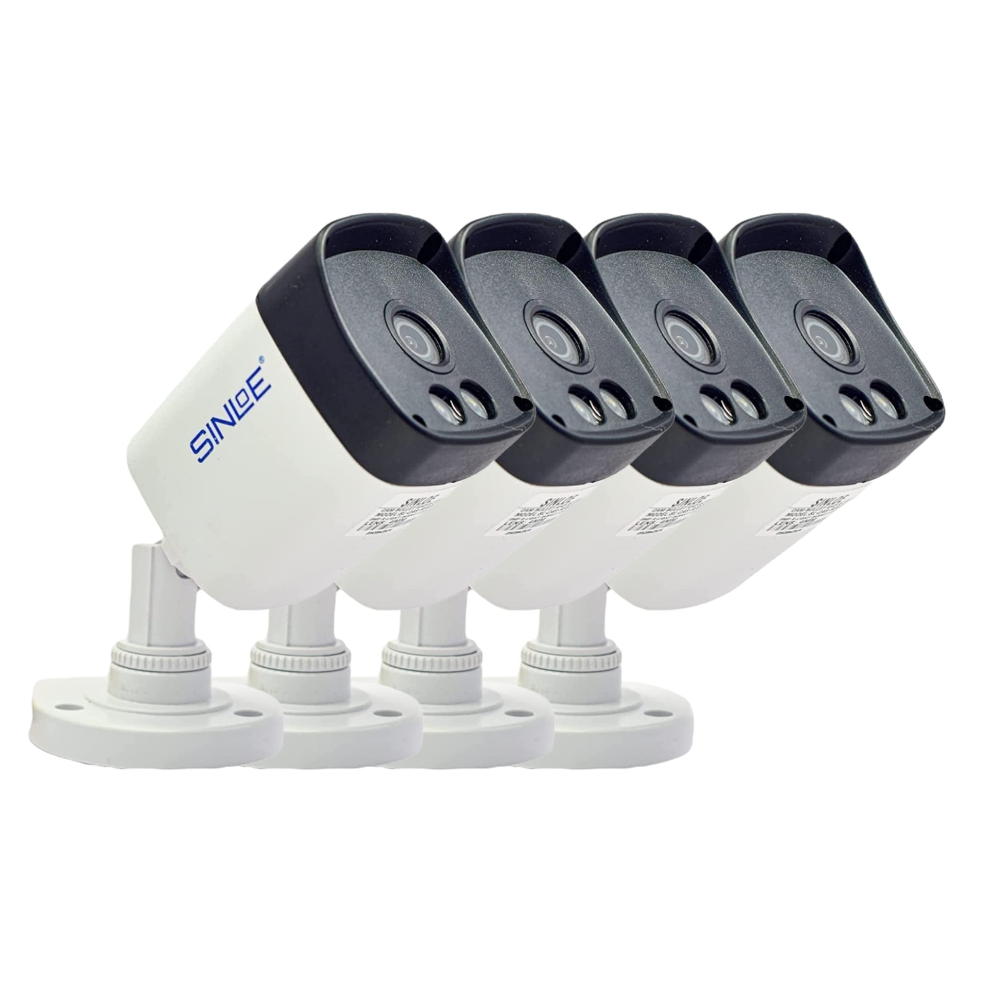 SINLOE Wired 2 MP Color Night Vision Day/Night 24 Hour Full Color Vision 1080P Full HD AHD Weatherproof Bullet Outdoor CCTV Compatible for All 2MP and Above AHD Supporting DVRs, 4 Unit