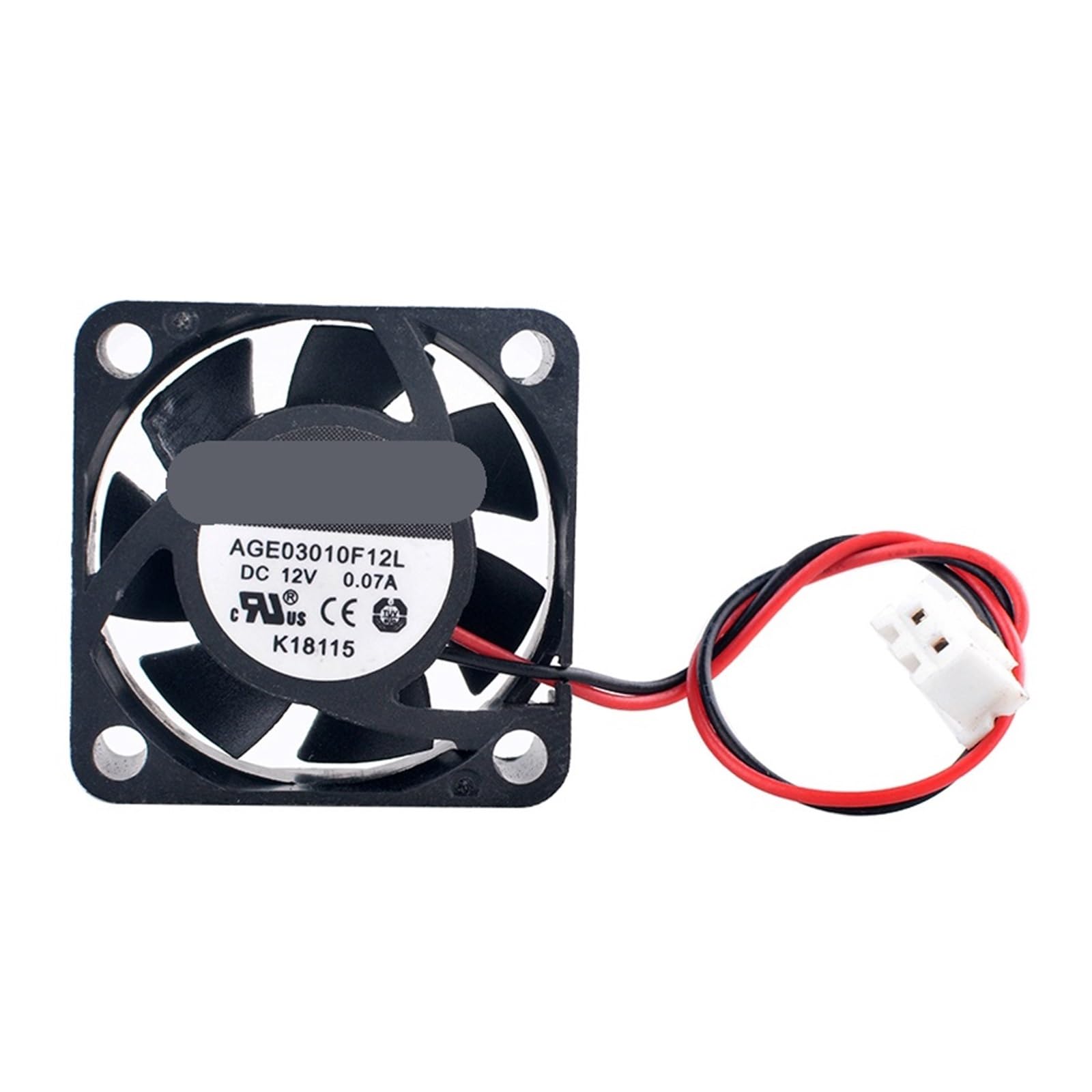 JJKKOZVQF AGE03010F12L 3cm 30mm Cooling Fan 30x30x10mm DC12V 0.07A 2-Pin