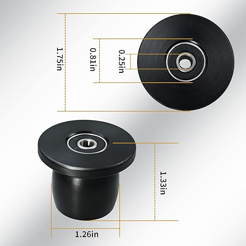 Miniatura 4 de Qty.4 Ruedasrodillos mecanizados compatibles con reemplazo total de gimnasio, se adapta a modelos XL, XLS, y se ajusta con rodamientos a través de