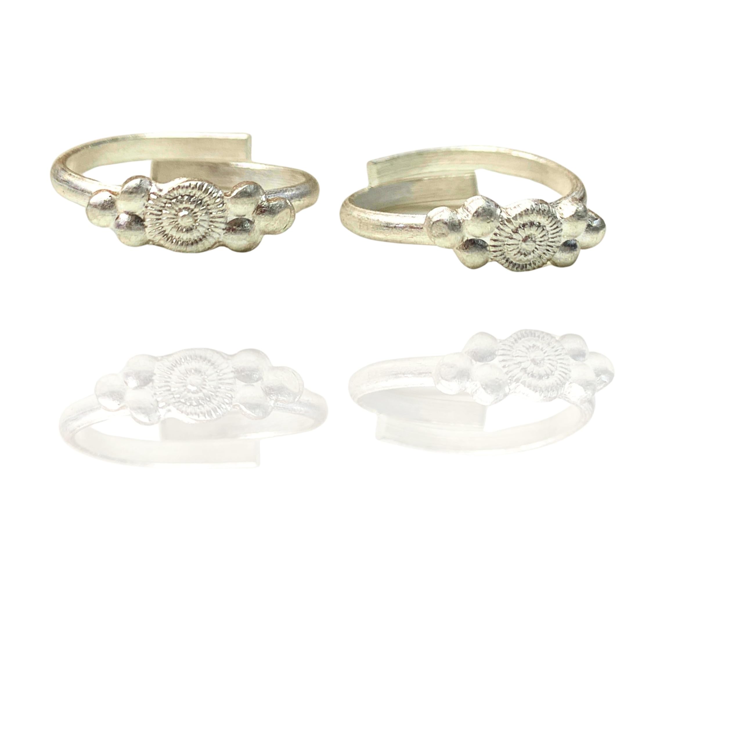 Toe Ring, Set of 4, Silver-image-14