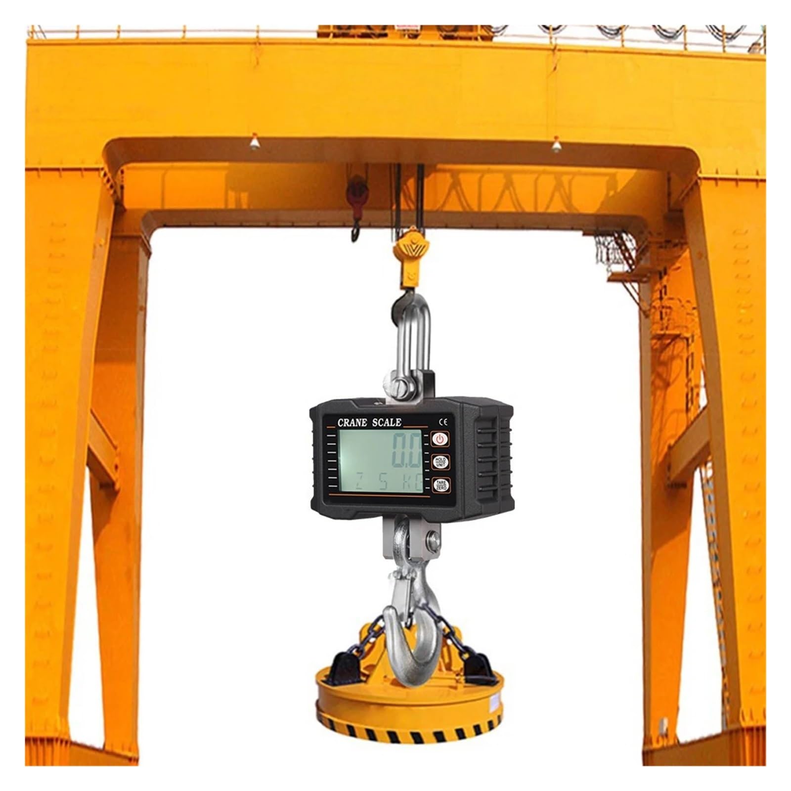 Báscula colgante digital de 1000 kg/2204 lb, portátil, resistente, con gancho, retroiluminación LCD, cambio de unidad/retención de datos Retención y tara(Blue)