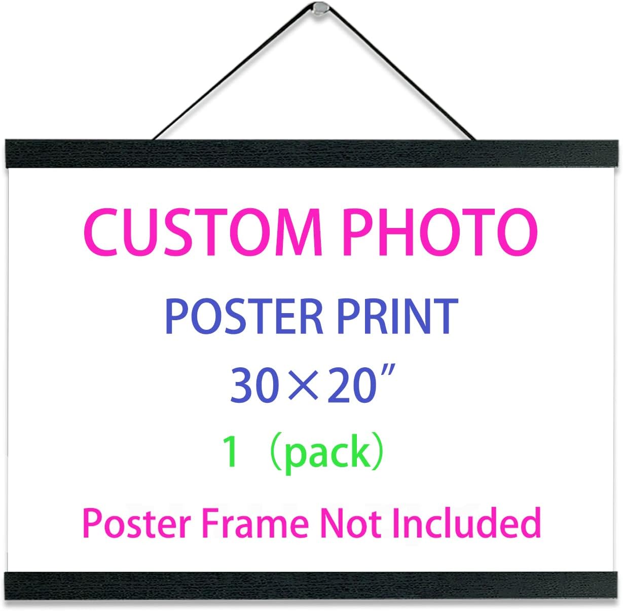 YK artwood Personalized Pictures to Canvas for Wall 30x20 inch, Custom Canvas Prints with Your Photos for Lovers Family Pet,Only Canvas Unframed