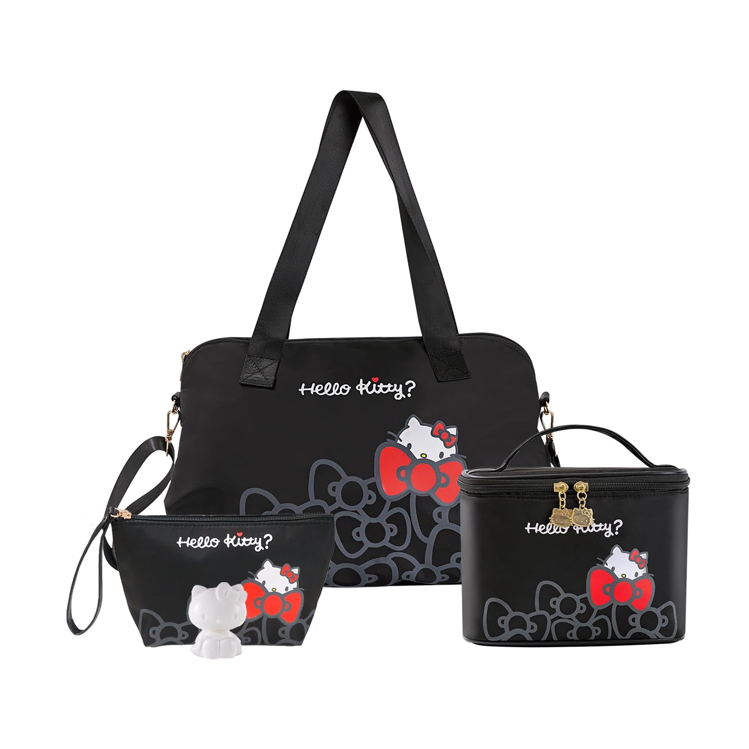 AmBealla 4PCS Waterproof Travel Tote Bag Cosmetic Bag for Women - Large Polyester Shoulder Bag Foldable Organizer Includes